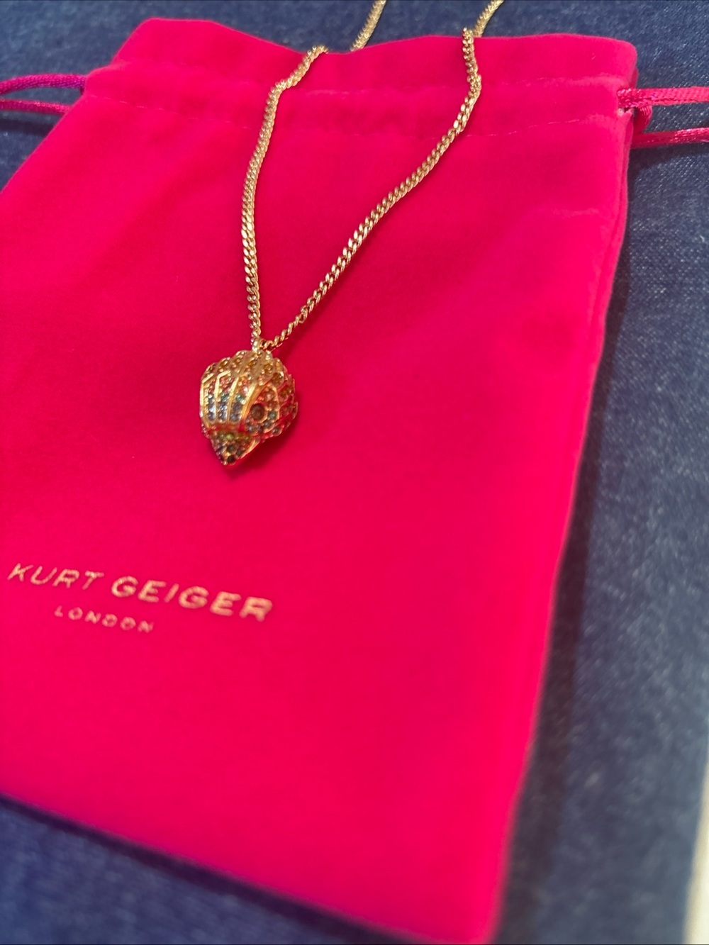NWT Kurt Geiger Rainbow Eagle Necklace